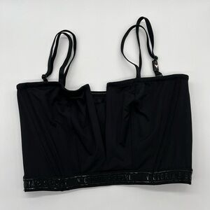 Black Victoria’s Secret Bustier Bra Top Side Zip S